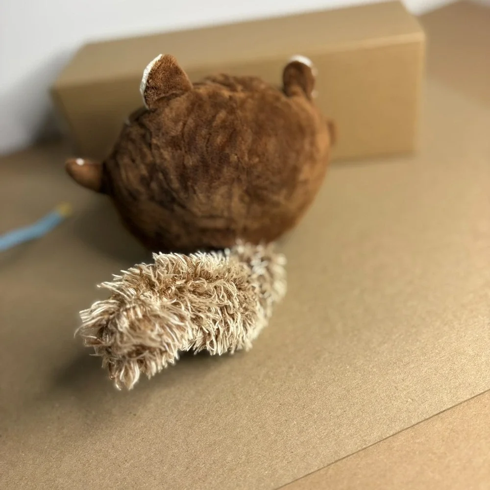 HEMA Hedgehog Plush Reversible Ball Pillow Brown Cute Stuffed Animal Toy
